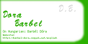 dora barbel business card